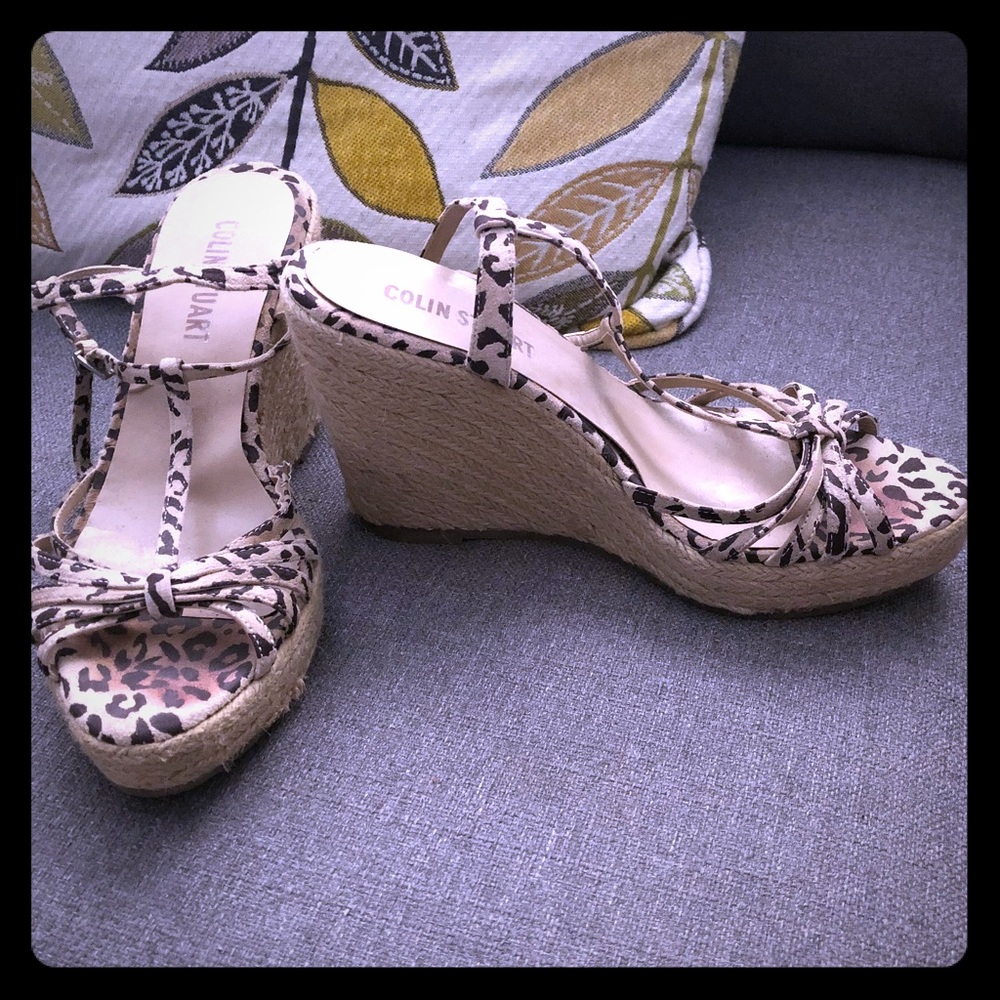 Colin Stuart platform espadrilles - leopard print